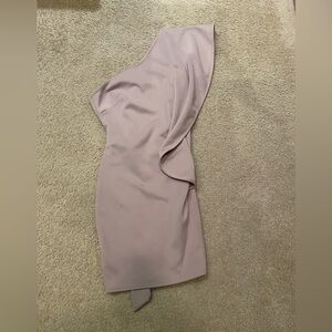 Elegant One-Shoulder Lilac Dress